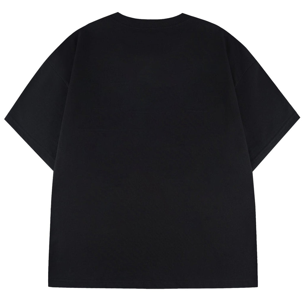 RETRO LOGO RHINESTONE TEE - BLACK