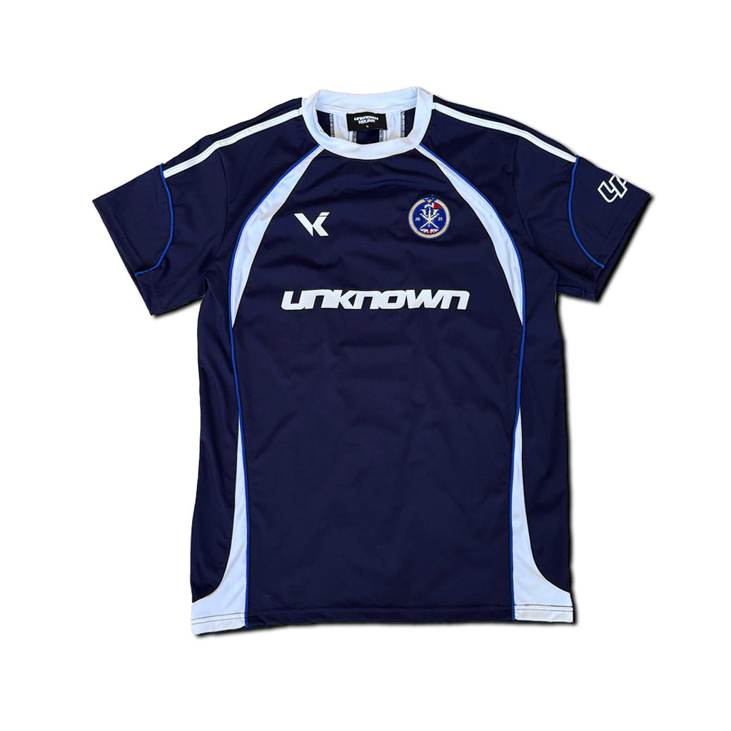 UNKNOWN X VRUNK FOOTY TEE - NAVY