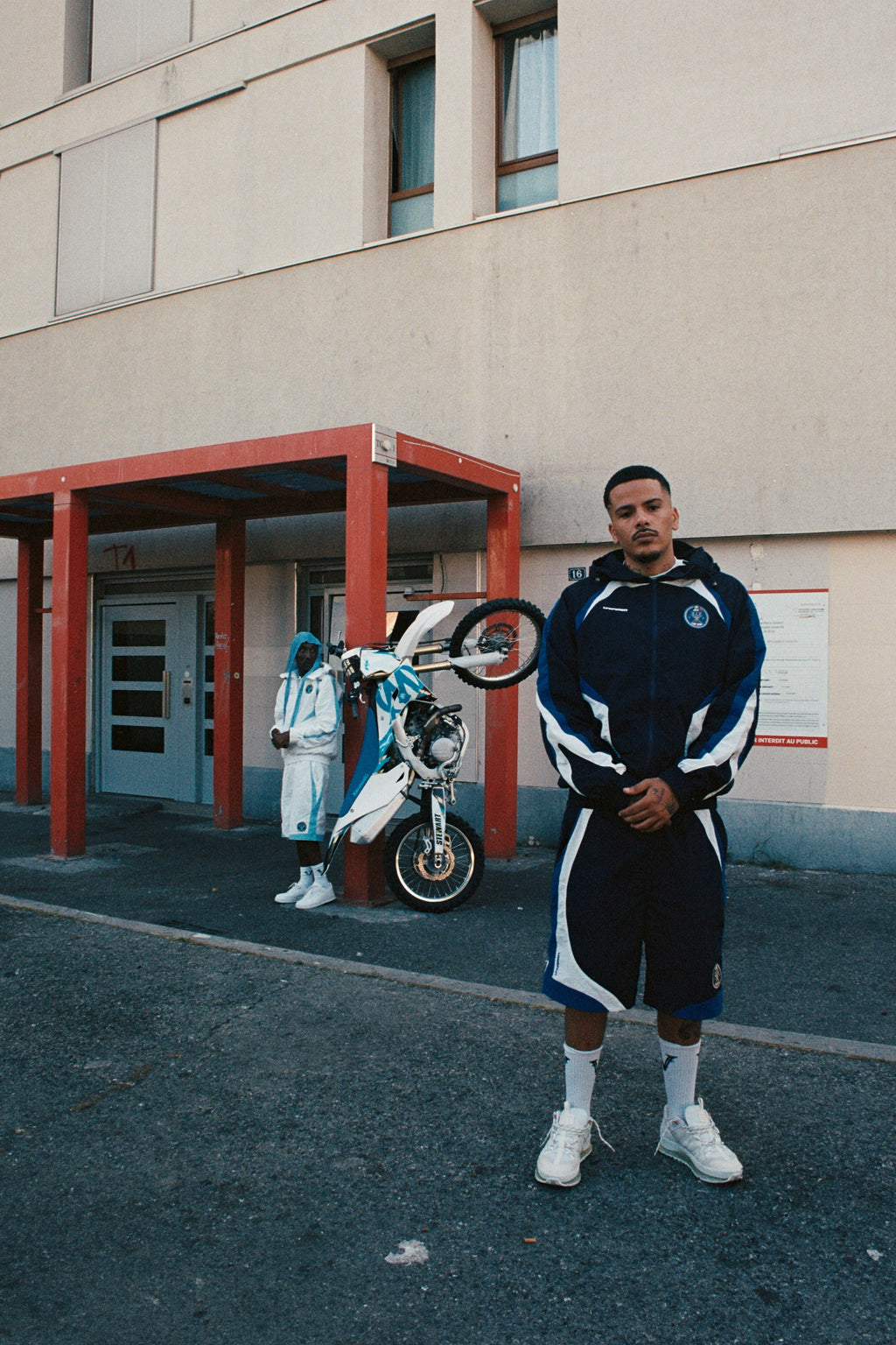 UNKNOWN X VRUNK TRACK SHORTS NAVY